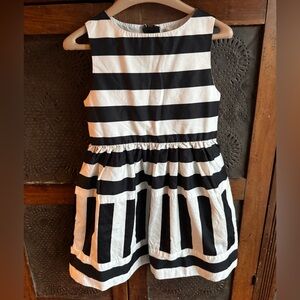Crewcuts Black and White Striped Dress